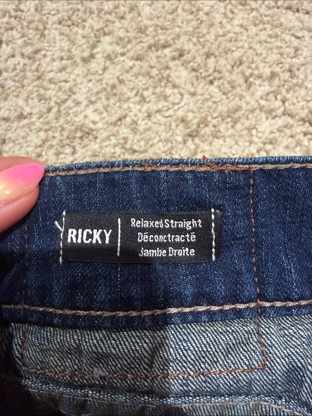 True Religion Indigo Blue Jean Shorts with Horseshoe Pocket